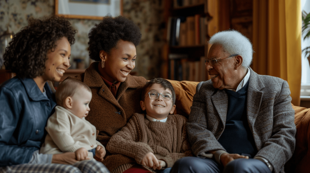 Multi-generation British Family