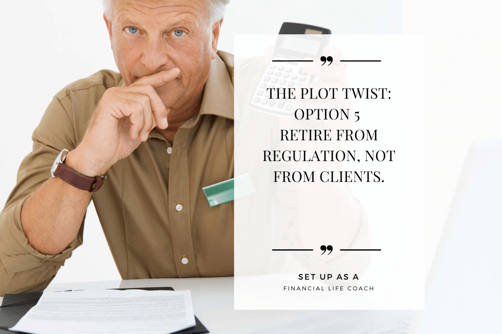 Planner holding up a calculator