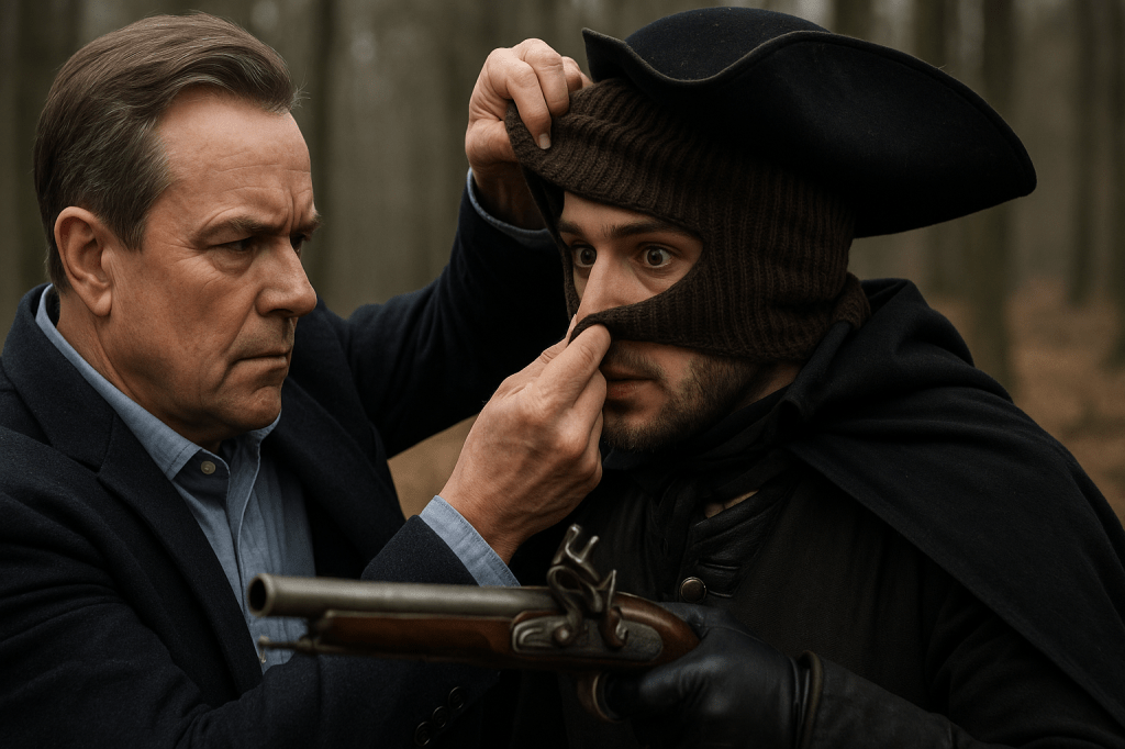 Unmasking the highway robber.